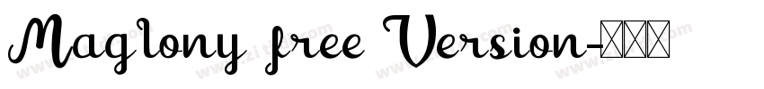 Maglony free Version字体转换